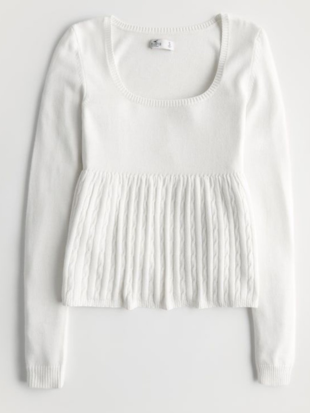 Hollister Women's Cream Long-sleeve Babydoll